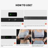 Heart Rate Monitor Chest Strap Bluetooth 5.0 ANT+ HR Sensor HRM IP67 Waterproof Use for Garmin wahoo Zwift