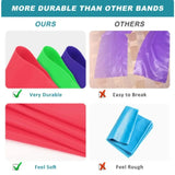 Yoga Pilates Resistance Bands – Long Stretch Bands for Strength Training, Physical Therapy, and Home Gym Workouts