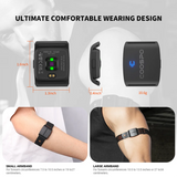 Heart Rate Armband Monitor with HR Zones/Calories HRM Sensor for Fitness Cycling BLE5.0 ANT+ for Peloton,Zwift,Wahoo