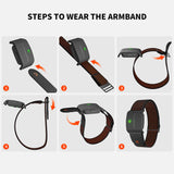 Heart Rate Armband Monitor with HR Zones/Calories HRM Sensor for Fitness Cycling BLE5.0 ANT+ for Peloton,Zwift,Wahoo