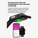 Buy 1 Medical Grade Smart Watch get 3 straps watches - Blood Glucose, Lipid and Uric Acid AI Diagnostic Detector Women Menstrual Health Tracker- AMOLED