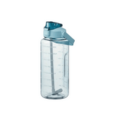 2L Portable Water Bottle Large Capacity Plastic Straw Water Cup Drink Bottle With Time Marker For Outdoor Sports Fitness